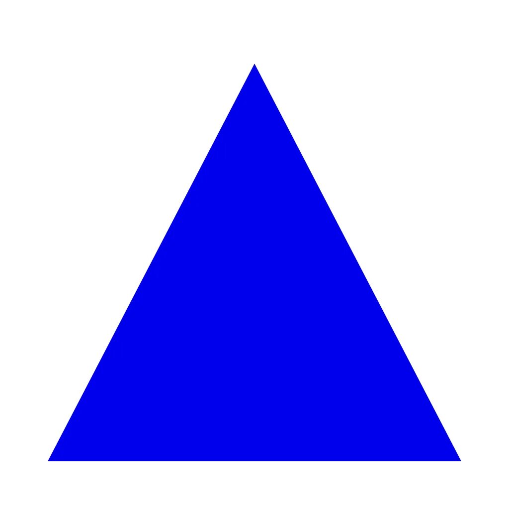 Нарисуй синий треугольник