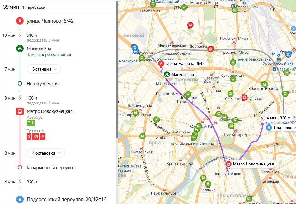 М Новокузнецкая на карте. С какими пересадками доехать