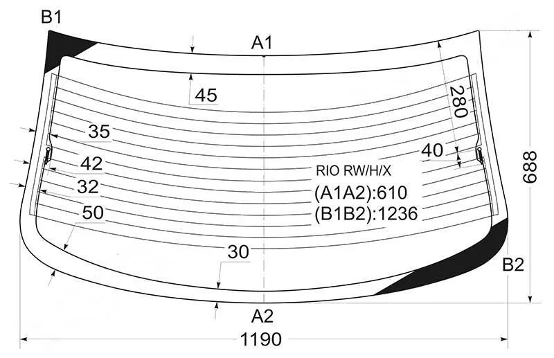 Стекло заднее Киа Рио 5. Киа Рио 2011 заднее стекло размер. Размеры заднего стекла на Рио 4. Заднее стекло Киа Рио 2 седан. Лобовое с подогревом киа рио 3