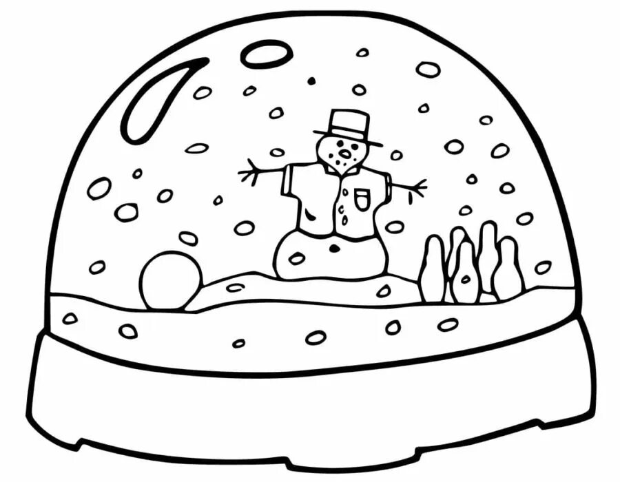 Раскрасим снег. Снежный шар раскраска. Снег раскраска. Новогодний шар со снегом раскраска для детей. Раскраска зимний шар.