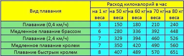 Сколько калорий сжигает час плавания в бассейне