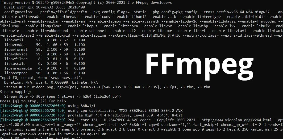 Ffmpeg установка. Ffmpeg. Ffmpeg в mp4. Ffmpeg логотип. Оболочка для ffmpeg.