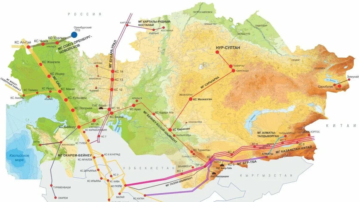 Карта газопроводов Казахстана. Нефтепроводы Казахстана карта. Бухара Урал газопровод схема. Газопровод Бухара-Урал на карте.