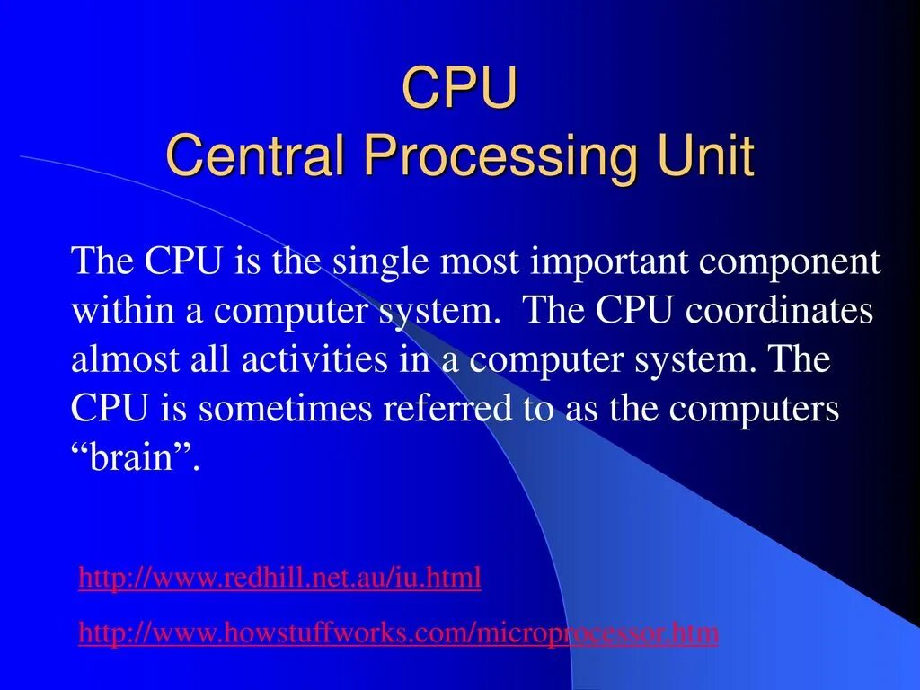 CPU presentation на английском. Презентация Central Processor Unit. Processing Unit. CPU is. Cpu process