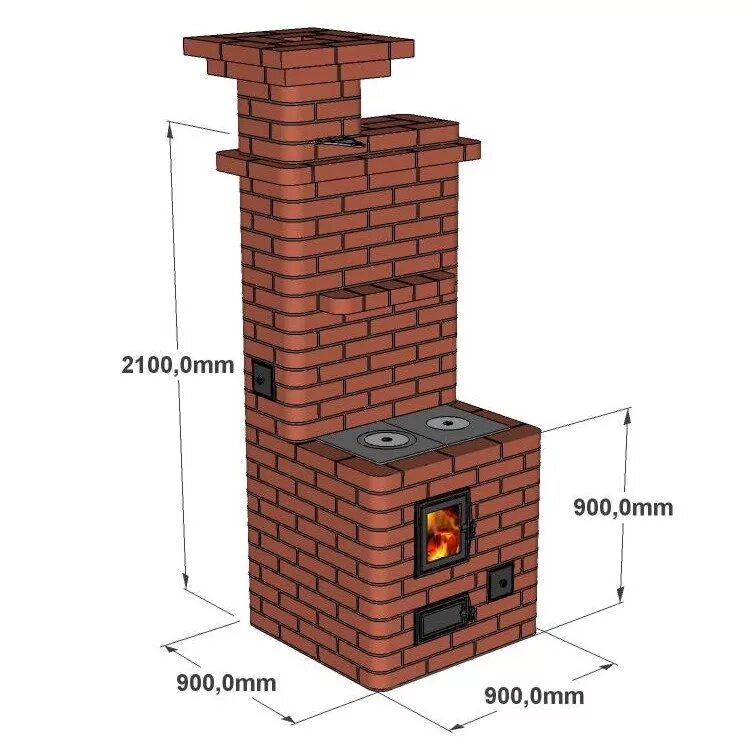 Размер печи для дома. Печь камин Малютка порядовка. Отопительно варочная печь 3х4 кирпича. Печь Бацулина порядовка. Печь отопительная дровяная 1000 700 кирпич.