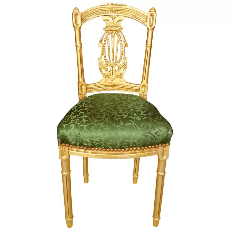 Стул Louis 20. Золотой стул. Стулья с золотом. Стул с зеленым сукном.