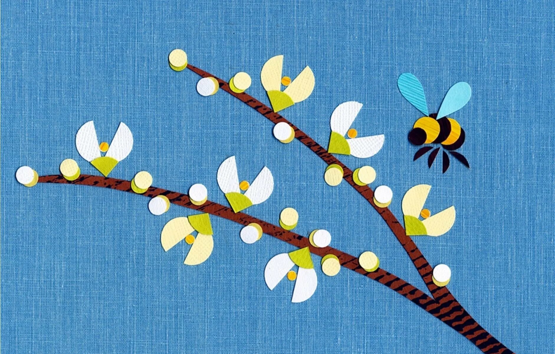 аппликация на весеннюю тему