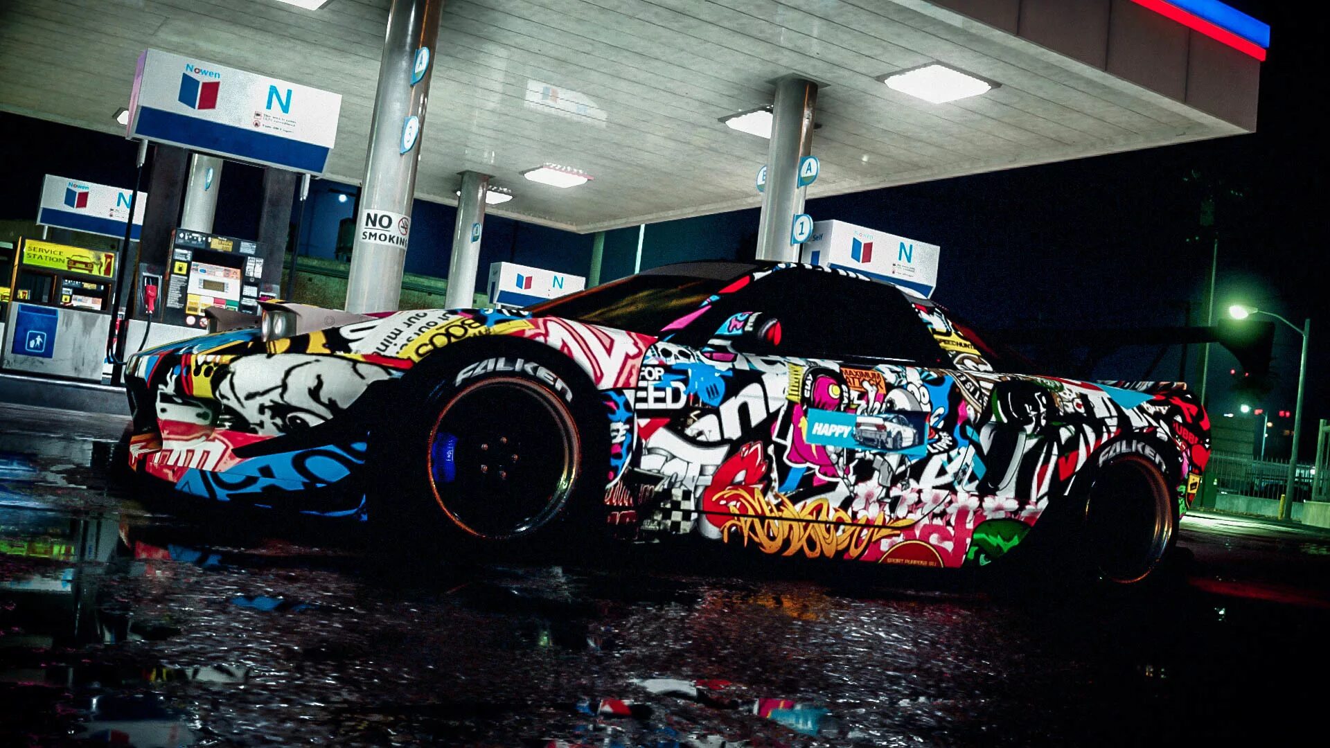 Nissan Skyline r32 Itasha. JDM стиль. Обои на рабочий стол JDM.