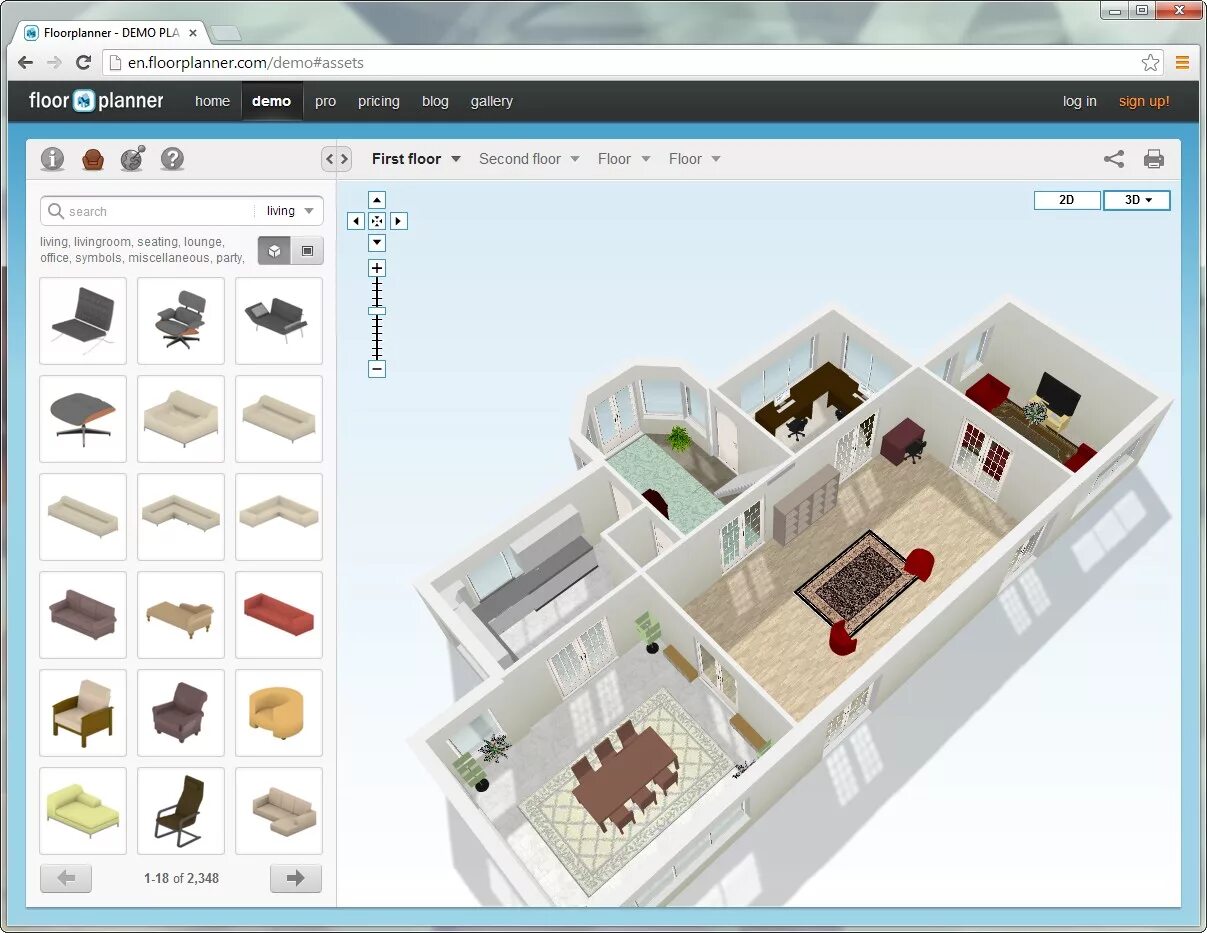 Demo home. Floorplanner 3d план. Floorplan 3d программа. Программа для планировки квартиры. Планировщик расстановки мебели.