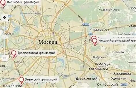 Крематории на карте москвы