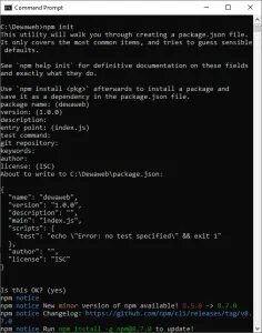 Npm init