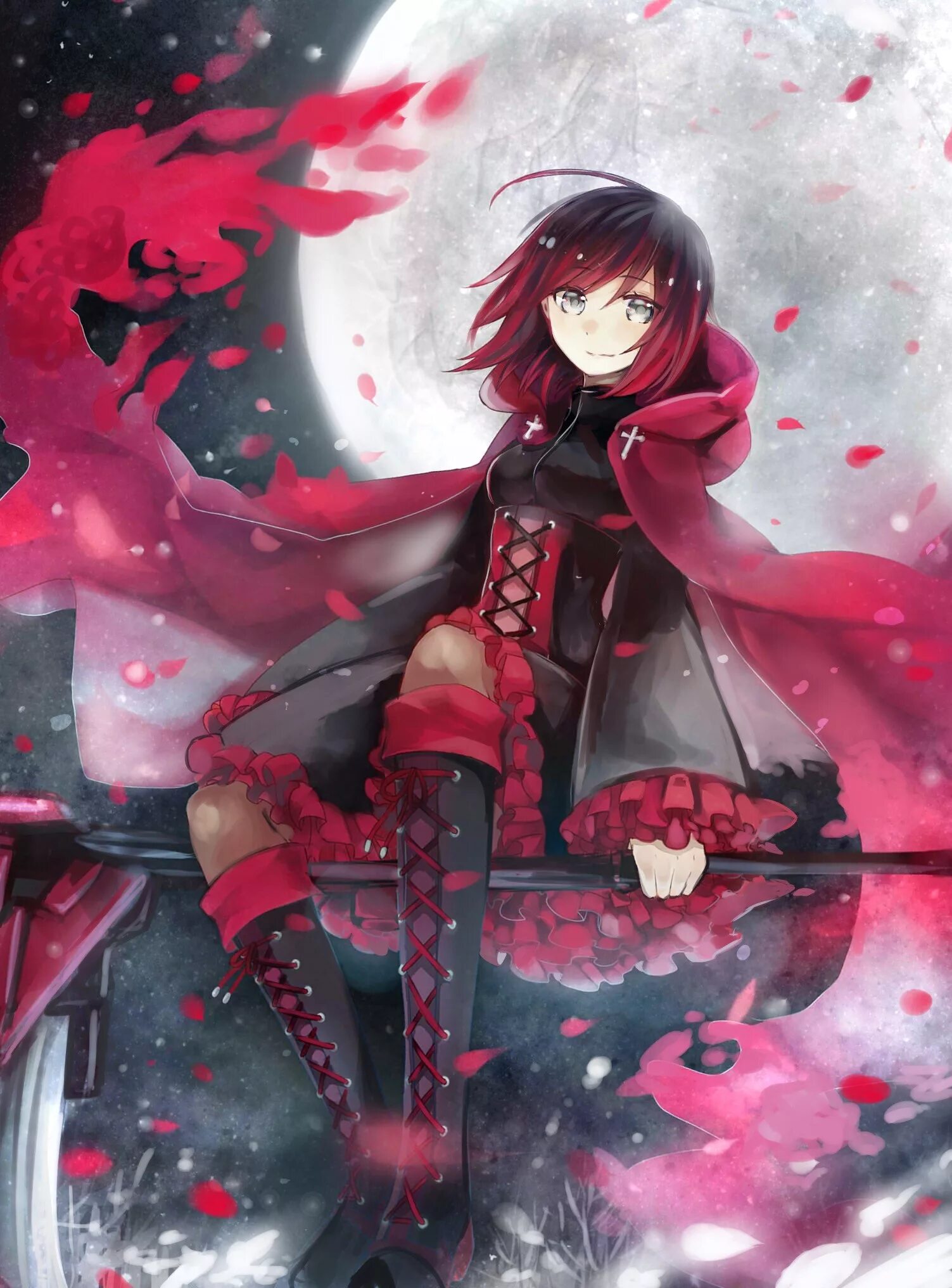 Девочка руби. Руби Роуз RWBY. Руби Роуз RWBY Art. RWBY Ruby Rose оружие.