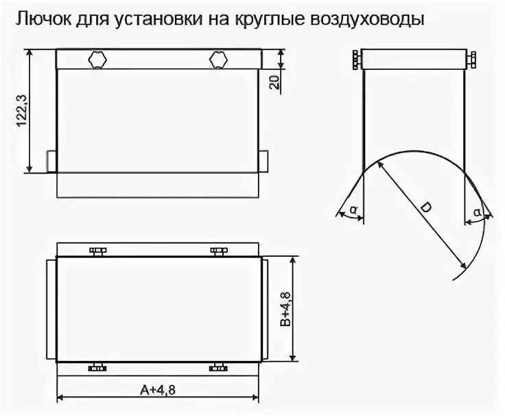 Периметр воздуховода из оцинкованной стали