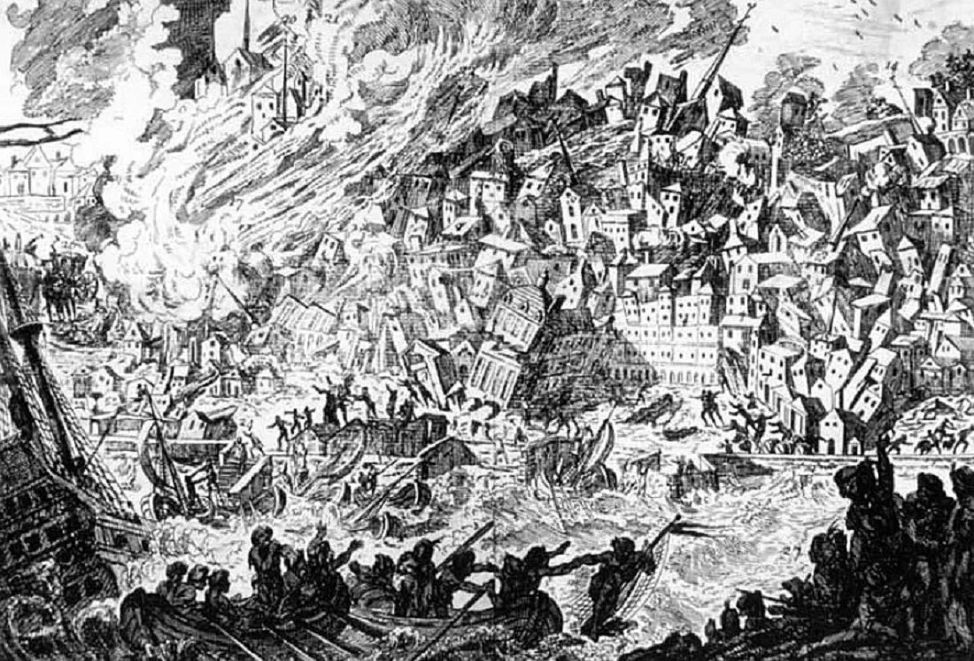 1755 землетрясения. Лиссабонское землетрясение 1755. Лиссабонское землетрясение 1 ноября 1755 года. Великое Лиссабонское землетрясение. Землетрясение в Португалии в 1755.