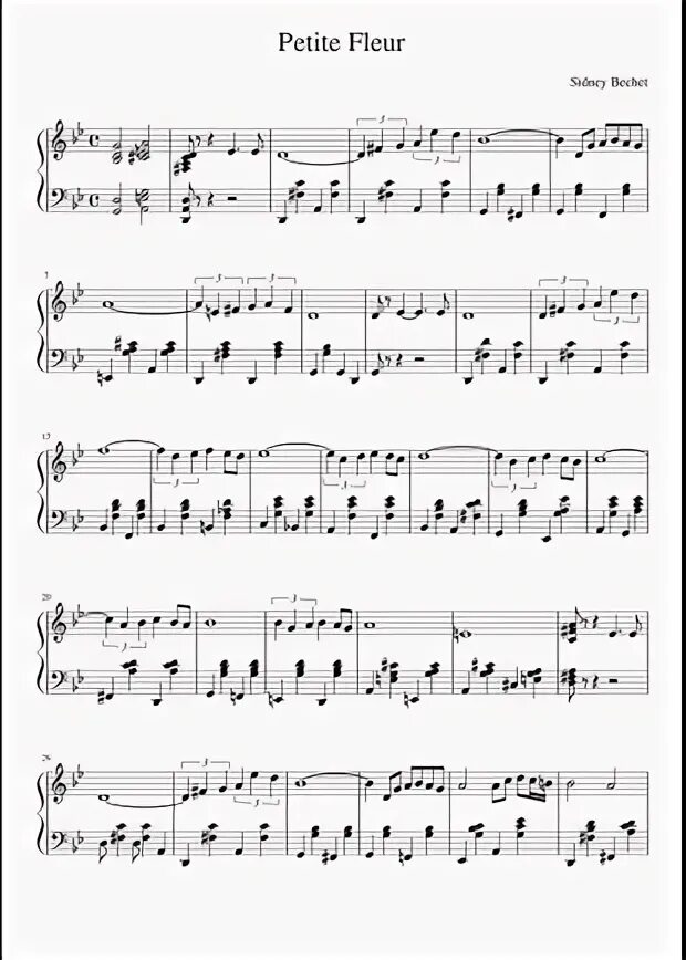 Флер ноты. Petit fleur Ноты для Альта саксофона. Петит Флер Ноты. Flëur Ноты. Fleur Ноты для фортепиано.