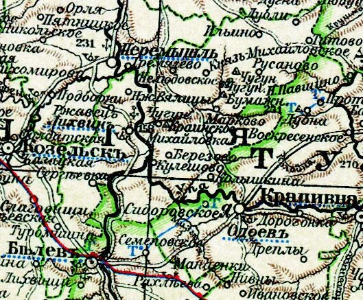 карта калужской губернии. атлас калужского наместничества 1782. перемышльский уезд (калужская губерния). лихвинский уезд. лихвинский уезд.