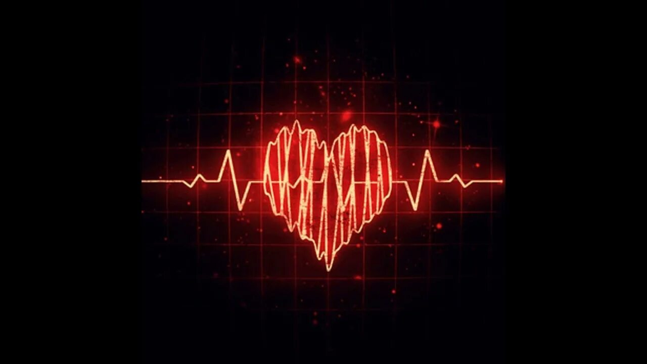 Эффект сердцебиения. Пульс. Сердцебиение на черном фоне. Биение сердца. Ритм сердца.