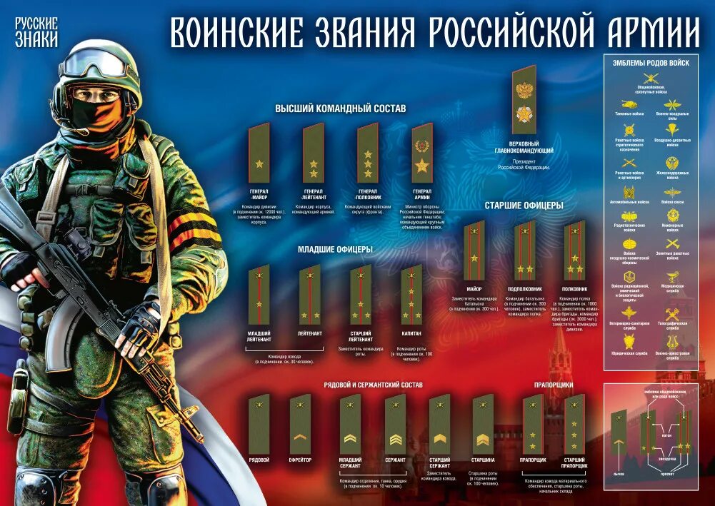 Военная иерархия в россии