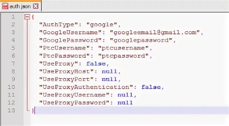 Auth false. Auth false