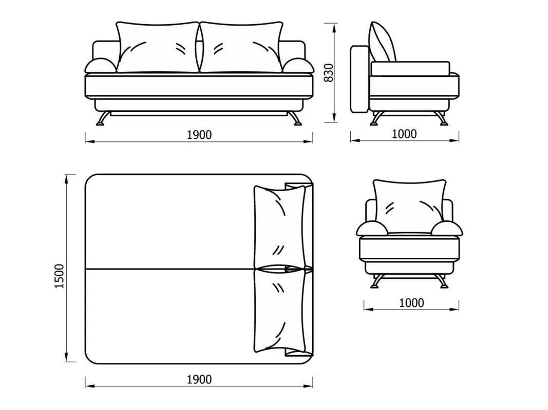 Готовые размеры мебели. Диван вид спереди чертеж. Чертёж дивана вид сверху вид сбоку вид спереди минимебель. Диван сбоку чертеж. Чертеж дивана.