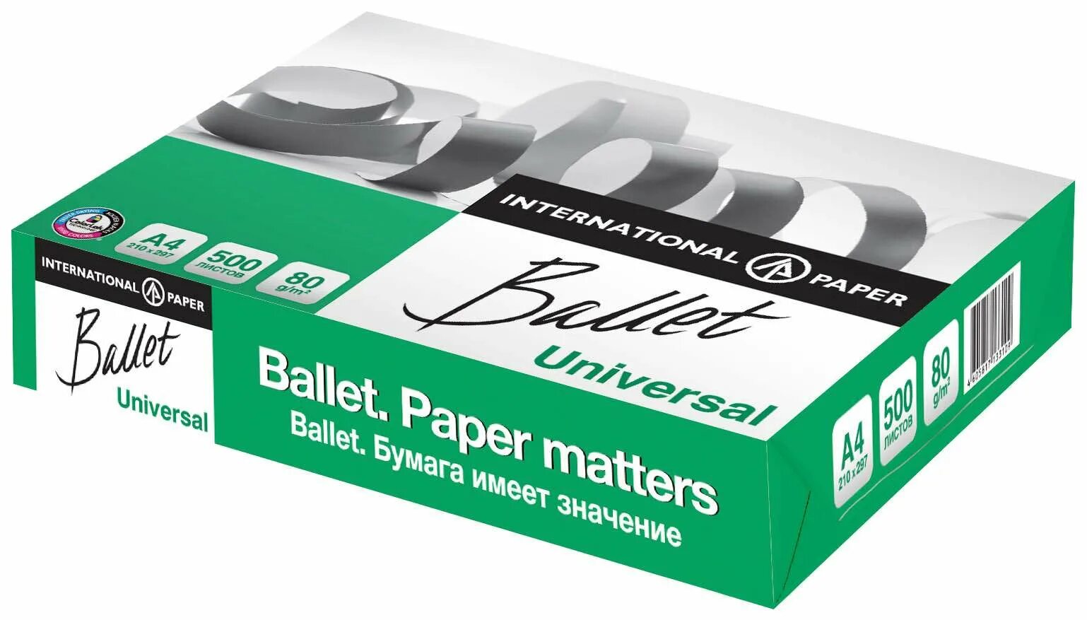 Бумага для офисной техники Ballet Universal (a4, марка c, 80 г/кв.м, 500 листов). Бумага офисная Ballet Universal a4 80г/м2 500л. Бумага Ballet 500л/а4/80г/м2. Бумага а4 International paper Ballet. Бумага а4 иркутск