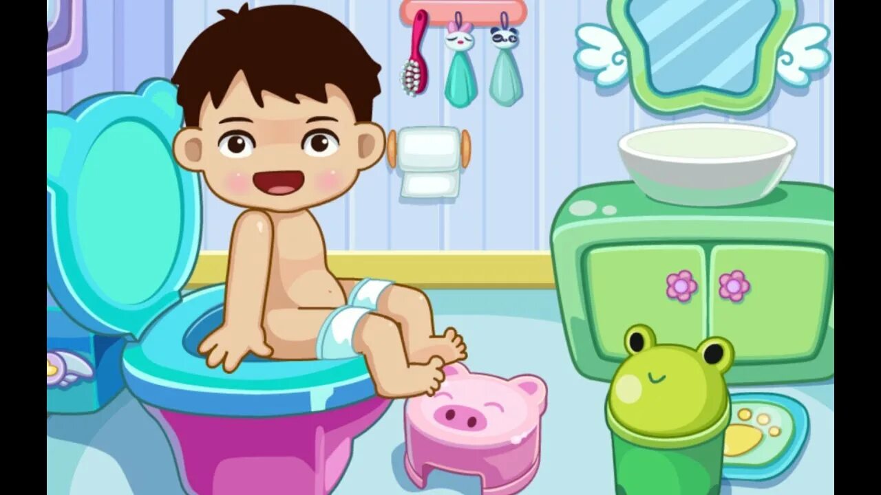 He s in the bath