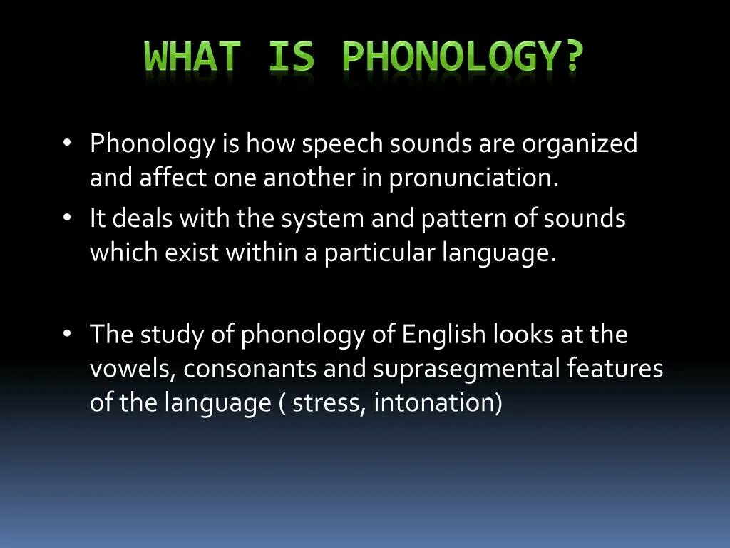 The language sound