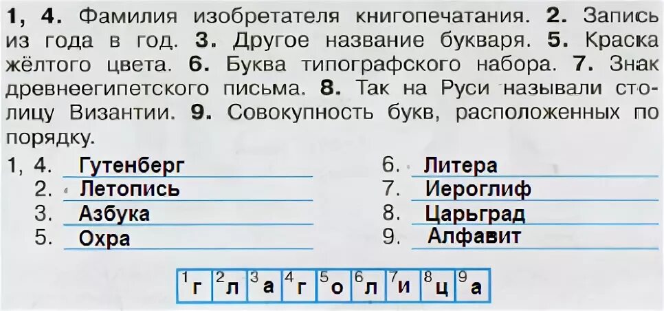буква типографского набора 4 класс