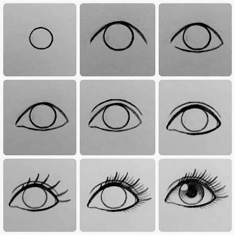 Расставить глаза. Уроки рисования глаз. Этапы рисования глаз. Пошаговое рисование глаз. Как нарисовать глаза карандашом поэтапно.