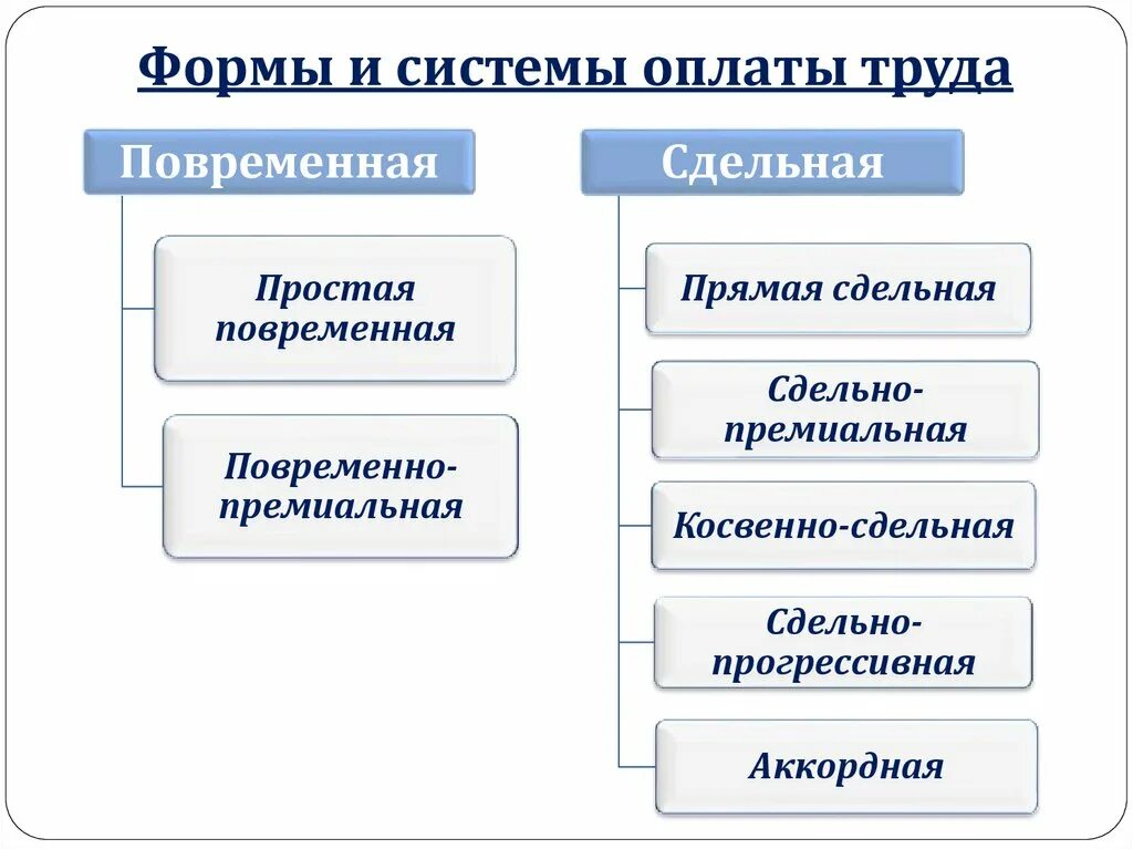Оплаты труда в соответствии со. Какие бывают системы оплаты руда. какие бывают формы оплаты труда. формы и системы оплаты труда сдельная и повременная. перечислите и дайте характеристику системам оплаты труда.