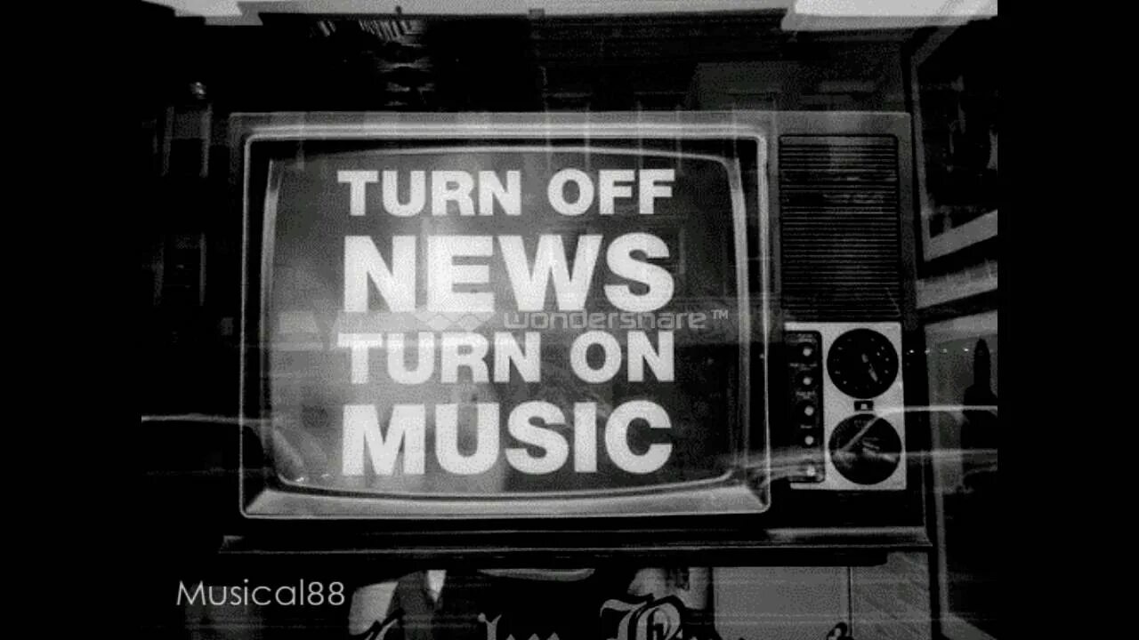 Please turn music. Turn off. turn off the music. turn on the music. off news.