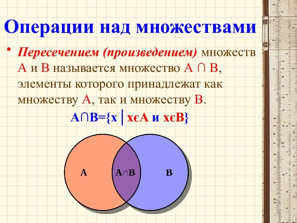 4 принадлежит множеству б. Оберациинад множествами. Операции над множествами пересечение. Множества в математике. Операция пересечения множеств.