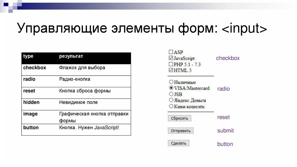 Русский элемент формы. Элементы формы input. Элементы формы html. Formi v html. Атрибуты элемента <input>.