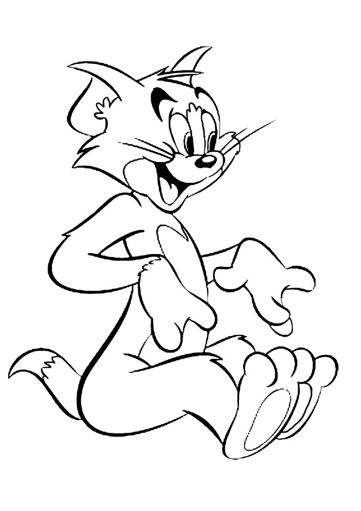 Мышонок Джерри раскраска. Раскраски из мультика том и Джерри. Том и Джерри раскраска том. Кот том раскраска.