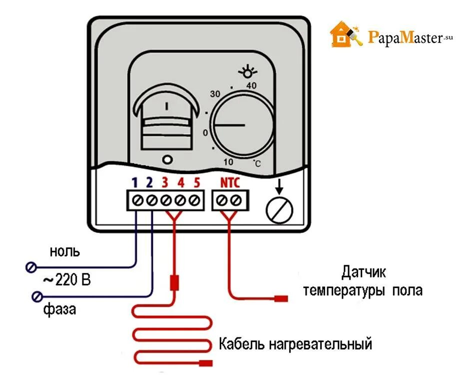 Как подключить теплый пол без терморегулятора. Подключение датчика тёплого пола к терморегулятору схема. схема подключения кабельного теплого пола. схема подключения одножильного теплого пола к терморегулятору. схема подключения кабеля теплого пола.