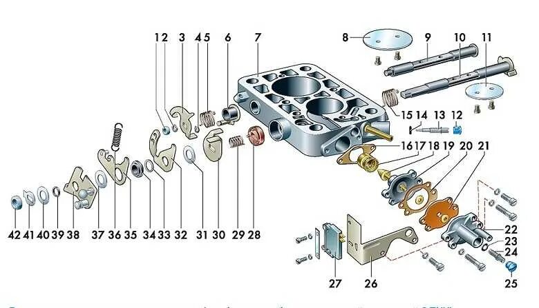 Карбюратор ВАЗ 2105-20 ДААЗ. Разбор карбюратора ВАЗ ДААЗ 2107. Схема сборки карбюратора 2105. Карбюратор ВАЗ 2107 20 (ДААЗ).