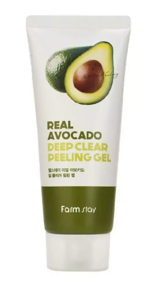 Farmstay real Avocado Deep Clear peeling Gel пилинг-гель "авокадо", 100мл. Пилинг с экстрактом авокадо real Avocado Deep Clear peeling Gel 100 мл.. Пилинг Farmstay real Avocado. Farm stay peeling Gel Avocado. Real deep clear peeling gel