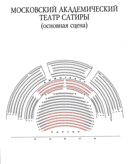 Театр сатиры москва схема зала с местами Сатира зал схема зала