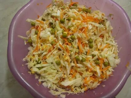Салат капуста морковка горошек