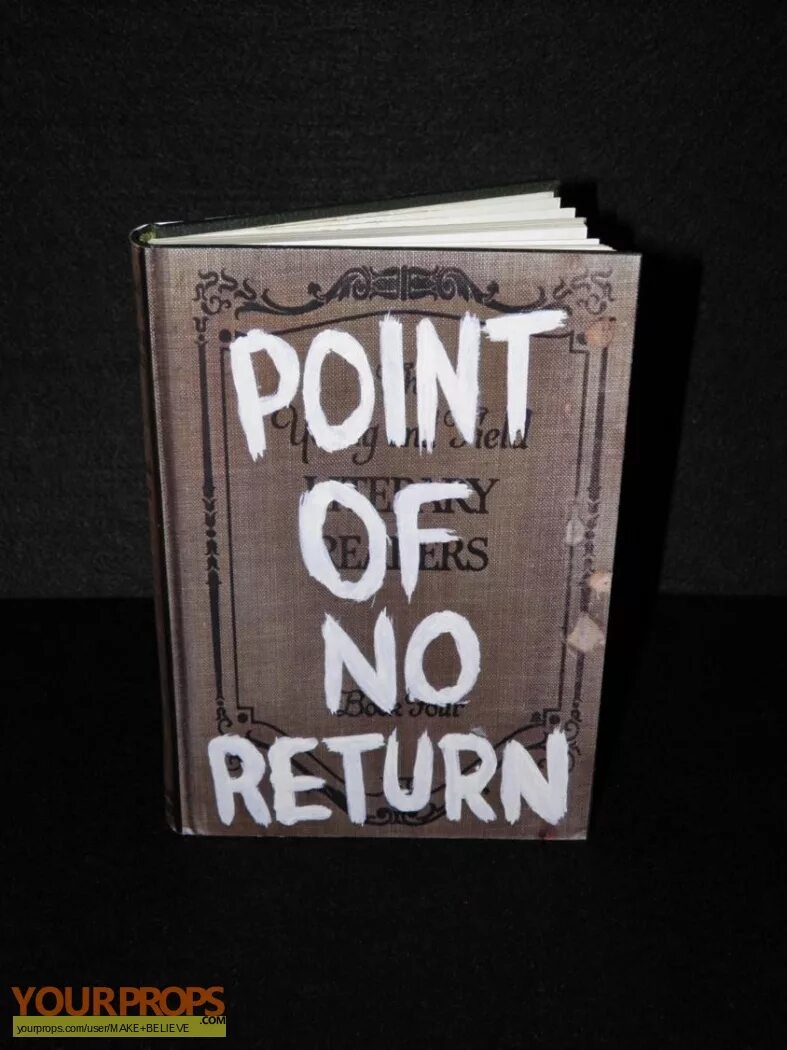 I to return you the book. Point of no return. no return.