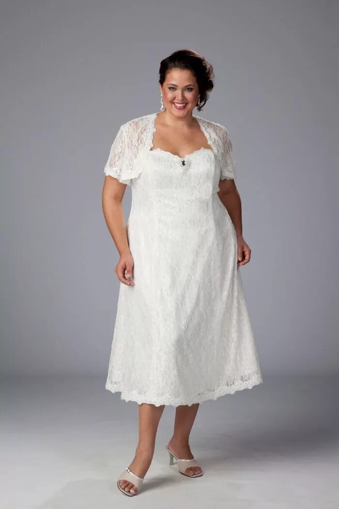 Plus Size Wedding Dress, Simple A Line Wedding Dress, Beaded Wedding Gown, 3/4 S