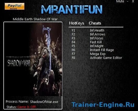 Middle Earth Shadow of Mordor трейнер. Средиземье трейнер