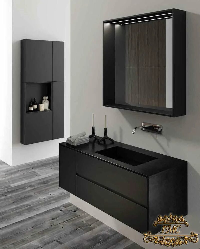 Мебель для ванной комнаты. Черная мебель для ванной комнаты. Тумба в ванную. Шкафчик в ванную черный.