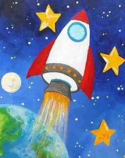 Рисунок на тему космос 3 4 года