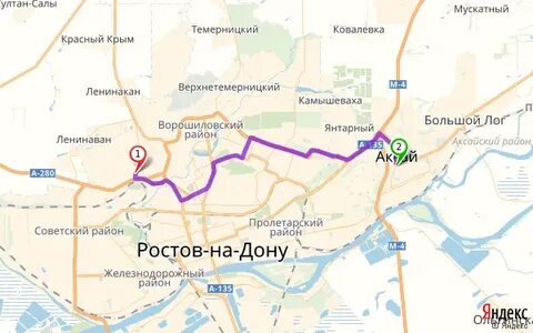 Показать маршрут ростов