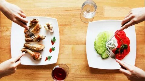 Кушать овощи и мясо