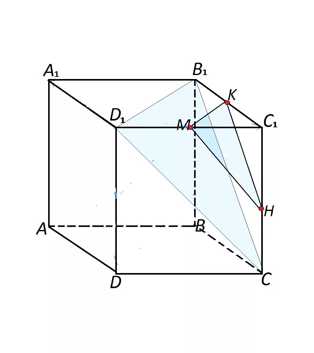 Параллельные сечения в Кубе. Сечение Куба треугольником. Сечение Куба в1 а с. Сечение Куба плоскостью проходящей через диагональ Куба.