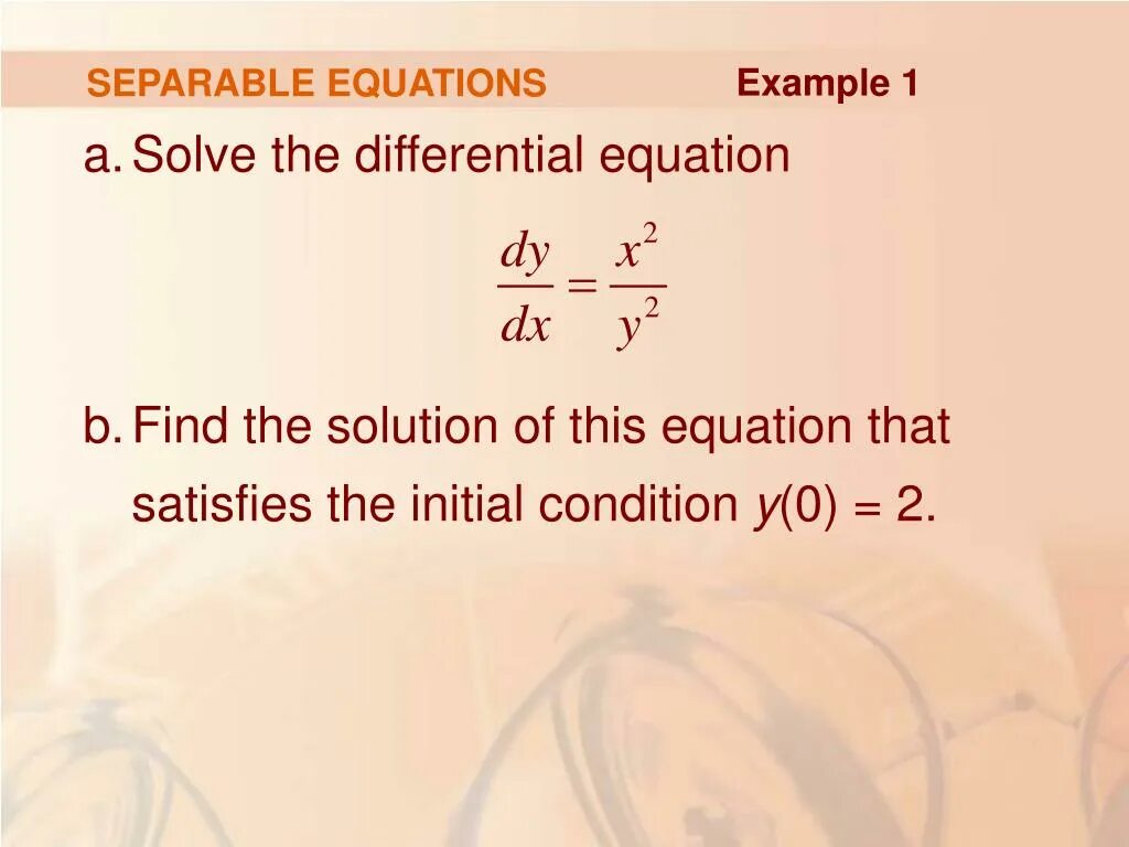 Initial conditions