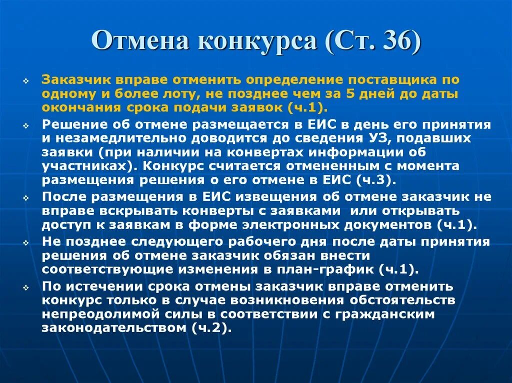 Заказчик вправе вносить изменения в техническую документацию. Отмена конкурса. Заказчик не вправе отменить определение поставщика. Отмена определения поставщика. Заказчикивравеи отменить определение поставщика.