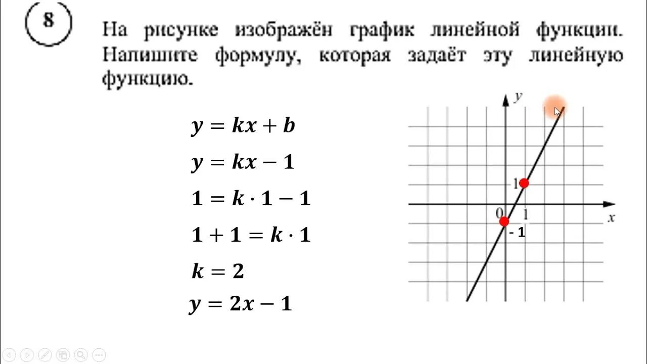 Линейная функция впр 8 класс